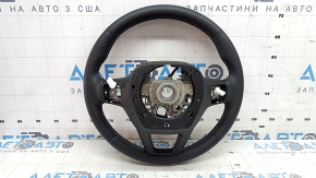 Honda CRV 23-25 black leather steering wheel with orange stitching under the paddle shifters, with a cover, scratches