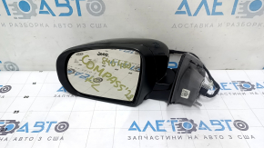 Left side mirror assembly for Jeep Compass 17-24, 3+4 pins, heated, BSM, black, sand