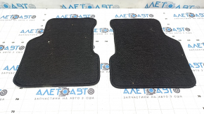 Set of Jeep Compass 17-24 black cloth floor mats, type 1, dry-cleanable