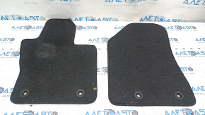 Set of Jeep Compass 17-24 black cloth floor mats, type 1, dry-cleanable