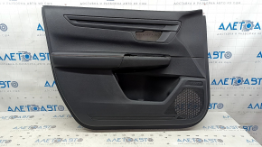 Honda CRV 23-25 black front left door panel, black leather armrest with orange stitching, glossy black molding, bumps, dents