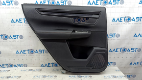 Rear left door panel, Honda CRV 23-25, black leather with orange stitching, Sport, glossy black molding, scratches