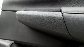 Rear right door panel, Honda CRV 23-25, black leather with orange stitching, Sport, glossy black molding, scratches