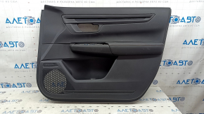 Honda CRV 23-25 front right door panel trim, black leather armrest with orange stitching, glossy black molding, bumps, dents