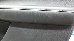 Honda CRV 23-25 front right door panel trim, black leather armrest with orange stitching, glossy black molding, bumps, dents