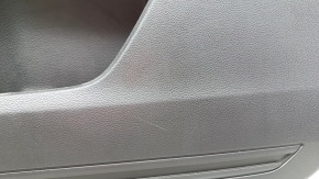 Honda CRV 23-25 front right door panel trim, black leather armrest with orange stitching, glossy black molding, bumps, dents