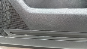 Honda CRV 23-25 front right door panel trim, black leather armrest with orange stitching, glossy black molding, bumps, dents