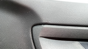 Honda CRV 23-25 front right door panel trim, black leather armrest with orange stitching, glossy black molding, bumps, dents