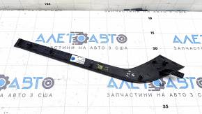Audi Q7 16-19 rear left door trim molding in dark walnut wood