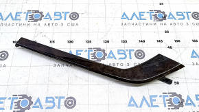 Audi Q7 16-19 rear right door trim molding in dark walnut wood