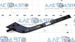 Audi Q7 16-19 rear right door trim molding in dark walnut wood