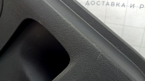 Door trim, rear left card, Mercedes W167 GLE 350 450 20-24, black leather, with non-working backlight, black leather armrest, gray wood insert, Burmester, without curtain, with handle, contact with