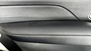 Door trim, rear left card, Mercedes W167 GLE 350 450 20-24, black leather, with non-working backlight, black leather armrest, gray wood insert, Burmester, without curtain, with handle, contact with
