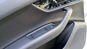 Black door trim panel, rear left, Audi Q7 16-19, black leather insert, black leather armrest, with window lift control