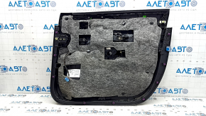 Door trim, front left card, Mercedes W167 GLE 350 450 20-24, black leather, with non-working backlight, black leather armrest, gray wood insert, Burmester, with handle, water contact, scratch