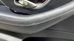 Door trim, front left card, Mercedes W167 GLE 350 450 20-24, black leather, with non-working backlight, black leather armrest, gray wood insert, Burmester, with handle, water contact, scratch