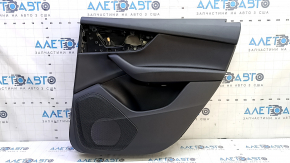 Black rear right door panel for Audi Q7 16-19, black leather insert, black leather armrest, with window lift control