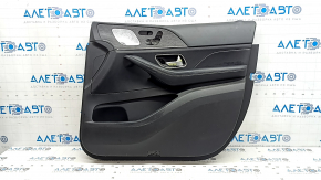 Door trim card front right Mercedes W167 GLE 350 450 20-24 black leather, with non-working backlight, armrest leather black, insert under gray wood, Burmester, with handle, contact with water, by