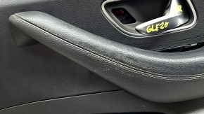 Door trim card front right Mercedes W167 GLE 350 450 20-24 black leather, with non-working backlight, armrest leather black, insert under gray wood, Burmester, with handle, contact with water, by