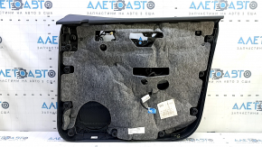 Black front left door panel for Audi Q7 16-19, black leather insert, black leather armrest