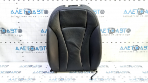 Audi Q7 16-19 driver's seat backrest upholstery, black leather, heated