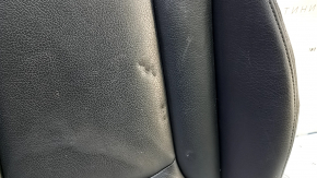 Audi Q7 16-19 passenger seat cushion upholstery, black, heated, dented leather
