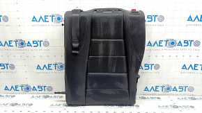 Backrest of the rear row of seats, 2nd row, left, Mercedes W167 GLE 350 450 20-24, black leather, perforated, with seat belt, for cleaning