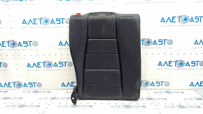Backrest of the rear row of seats, 2nd row, right, Mercedes W167 GLE 350 450 20-24, black leather, perforated, for cleaning