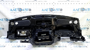 Audi Q7 16-19 dashboard with AIRBAG without projection, black leather, broken trim mount
