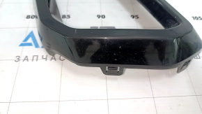 Left front bumper lip trim for Honda CRV 23-24 HEV, gloss black, sand, scratches