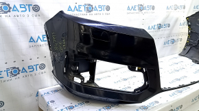 Bare front bumper for Audi Q7 16-19 with 4 parking sensors, black