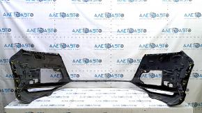 Bare front bumper for Audi Q7 16-19 with 4 parking sensors, black