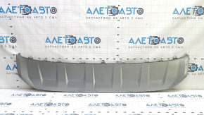 Audi Q7 16-19 front bumper lip, silver, sand, scratches