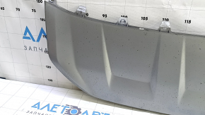 Audi Q7 16-19 front bumper lip, silver, sand, scratches