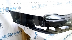 The rear bumper, bare upper part, Audi Q7 16-25 black, crack in the mount