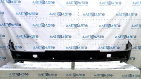 Bare lower rear bumper for Audi Q7 16-19, for 4 parking sensors, black, without plugs