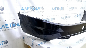 Bare lower rear bumper for Audi Q7 16-19, for 4 parking sensors, black, without plugs