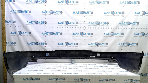 Bare lower rear bumper for Audi Q7 16-19, for 4 parking sensors, black, without plugs