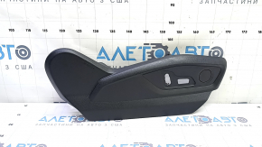 Right side passenger seat trim for Audi Q7 16-19, black, without lumbar support