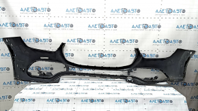 Front bare bumper Mercedes W167 GLE 350 450 20-23 for parking sensors, black, dented, cracks, broken fasteners, non-factory holes