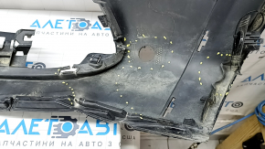 Front bare bumper Mercedes W167 GLE 350 450 20-23 for parking sensors, black, dented, cracks, broken fasteners, non-factory holes