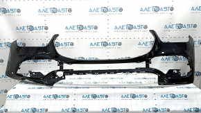 Front bare bumper Mercedes W167 GLE 350 450 20-23 for parking sensors, black, dented, cracks, broken fasteners, non-factory holes