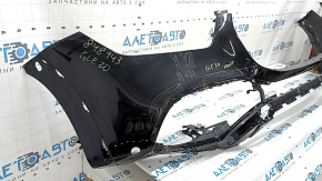 Front bare bumper Mercedes W167 GLE 350 450 20-23 for parking sensors, black, dented, cracks, broken fasteners, non-factory holes