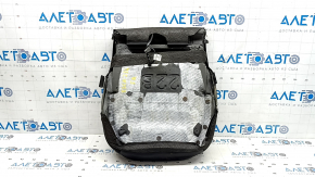 Driver's seat cushion cover for Ford Escape MK4 2023-2025, black leather with perforation, heated, dented, worn