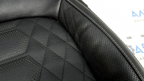 Ford Escape MK4 2023-2025 passenger seat cushion upholstery, black leather with perforation, heated, dented, scratched