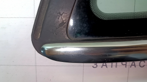 Rear right window, blind glass, Ford C-max MK2 13-18, single chrome, scratches on chrome, scratch on glass