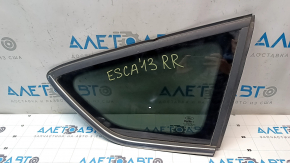 Rear right window, fixed glass, Ford Escape MK3 13-19, chrome, scratches on the glass