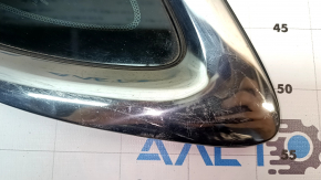 Rear left window, blind glass, Chrysler 200 15-17, chrome, scratches on chrome, scratches on glass