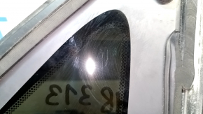 Rear left window, blind glass, Chrysler 200 15-17, chrome, scratches on chrome, scratches on glass