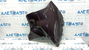 Rear right bumper, bare, for Ford Escape MK4 20-24, for parking, red, dented, scratched, scuffed, cracked, cracked mounts, broken and chipped mounts